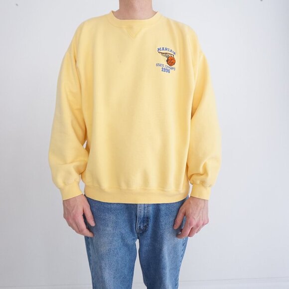 Vintage '96 Gear For Sports Big Cotton Marian State Champs Crewneck Sweater L - Picture 1 of 10